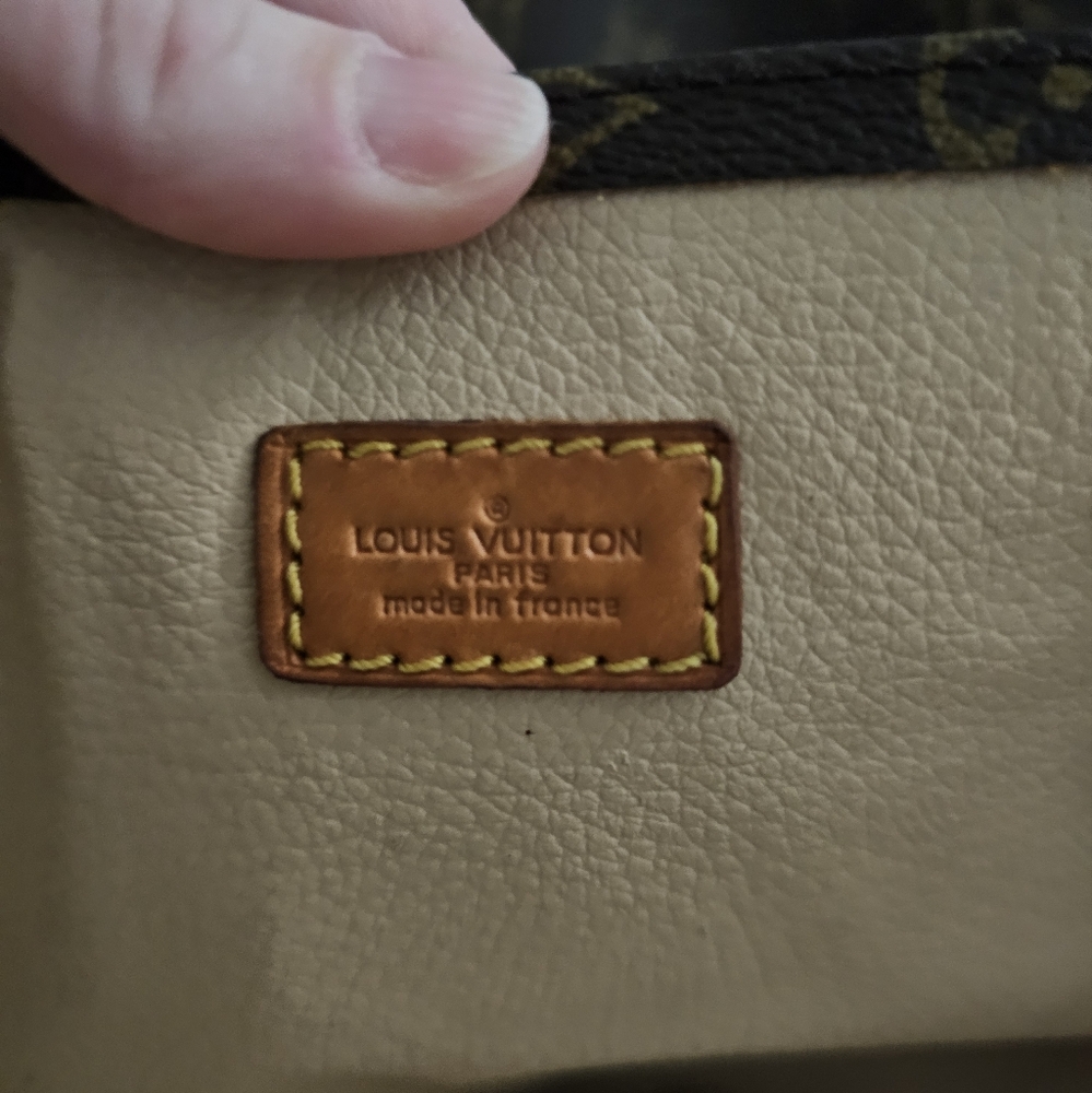 Louis Vuitton Brown Monogram Canvas Tote with Tan Handles - Picture 3 of 11